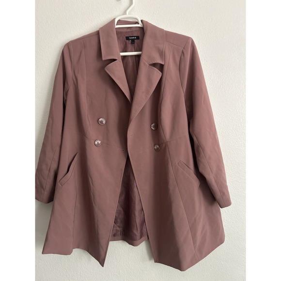 torrid Jackets & Blazers - Torrid Twill A-Line Trench Coat Womens Size 1 Dusty Rose Pink